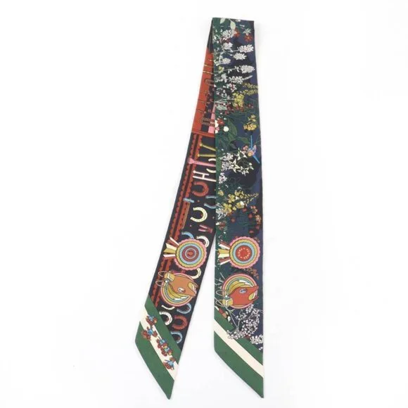 Hermes Twilly Pony Pit Stop Silk Scarf - Picture 3 of 7